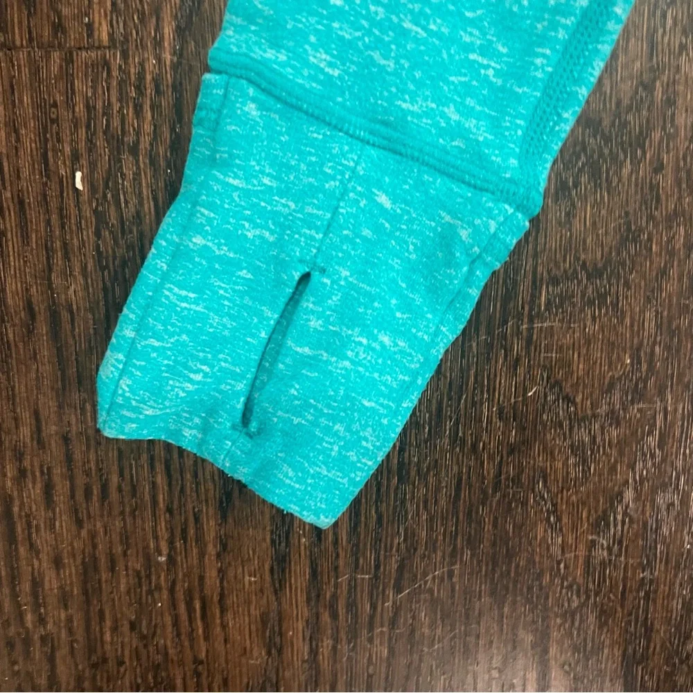 Lululemon Swifty Tech Half-Zip Teal Long Sleeve Top Size 4